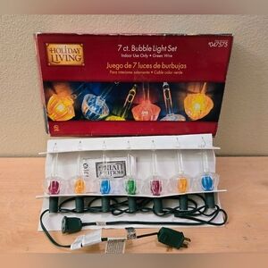 Holiday Living 8ft Christmas Bubble Light String Set Vintage Inspired Retro